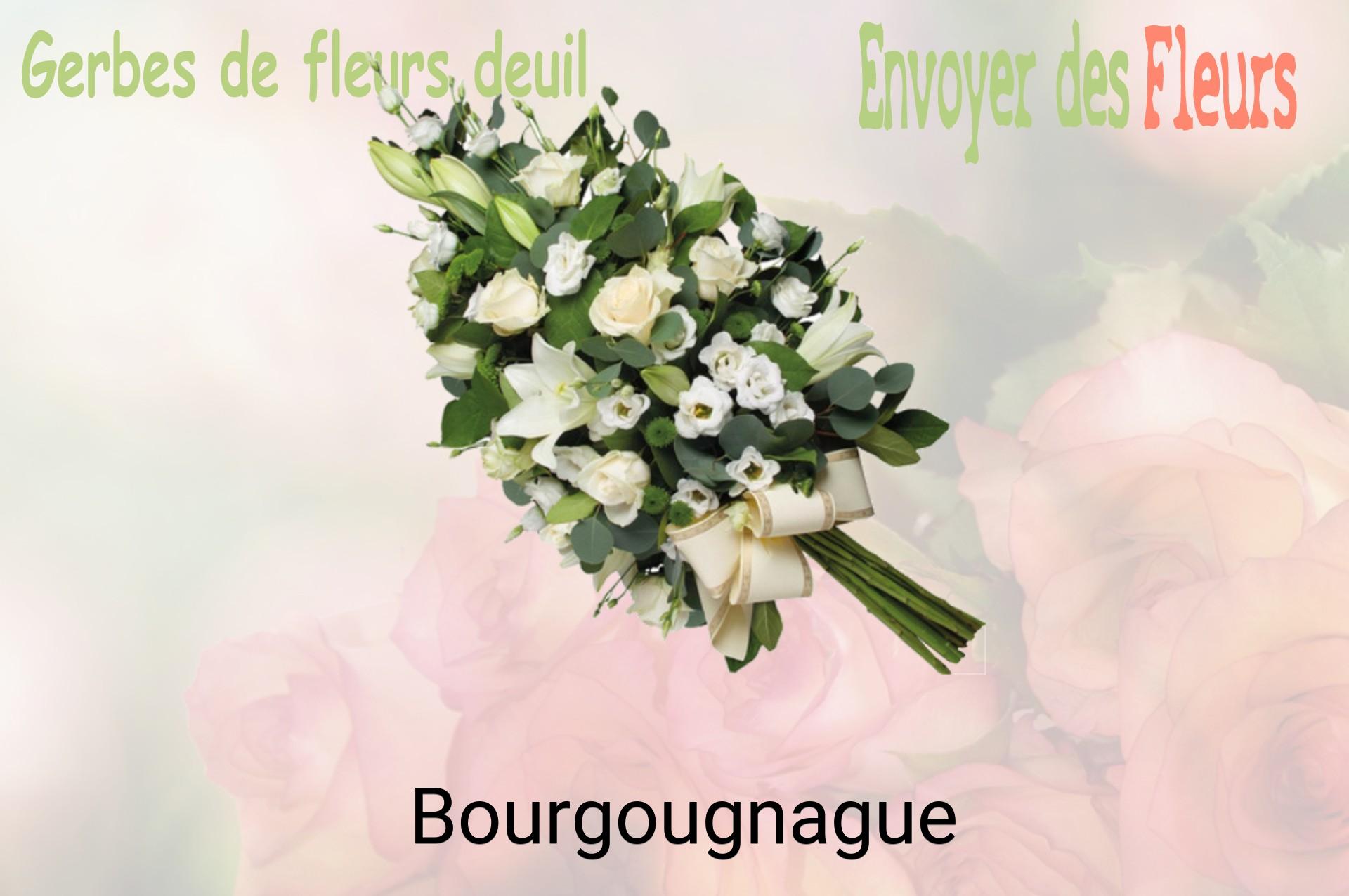 Gerbe de fleurs de deuil livrée à Bourgougnague